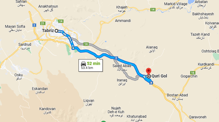 مسیابی تبریز تا قوری گل