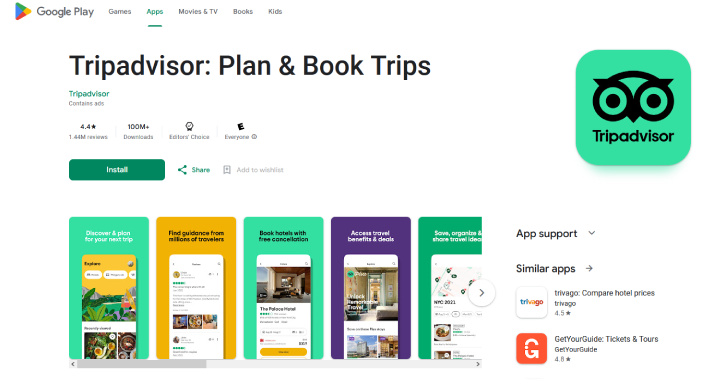 اپلیکیشن تریپ ادوایزر