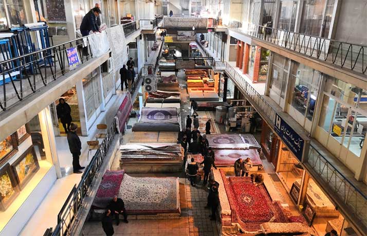 بازار فرش فروش ها در بازار بزرگ تهران
